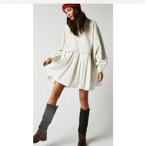 Elegant White Dress Free People babydoll